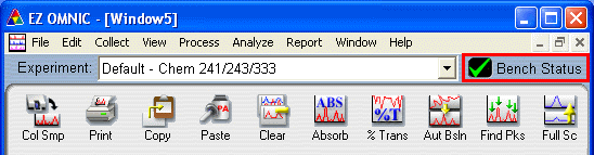 Bench status - green checkmark = all OK; no checkmark means contact TA