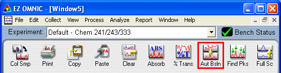 Click the Aut Bsln icon on the task bar