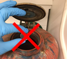 DO NOT clean IR plates over the liquid waste container!
