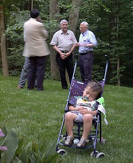 Heated discussion in Dr. Terry A. Miller’s backyard during the Ohio 2002 Conference