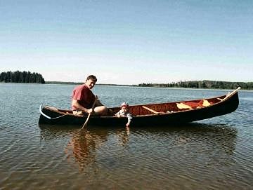 Canoeing on Astotin Lake