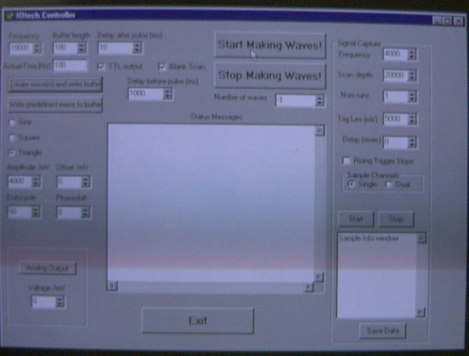 Screenshot: Waveform generator